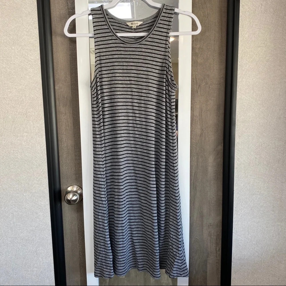 Madewell Highpoint Tank Dress in Stripe - Picture 3 of 8